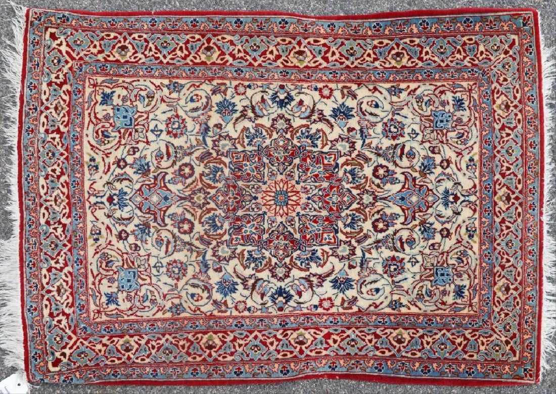 Semi Antique Persian Isfahan Rug (1 of 5)