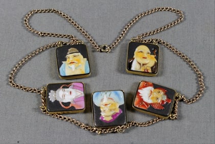 Chinoiserie Plaque Necklace