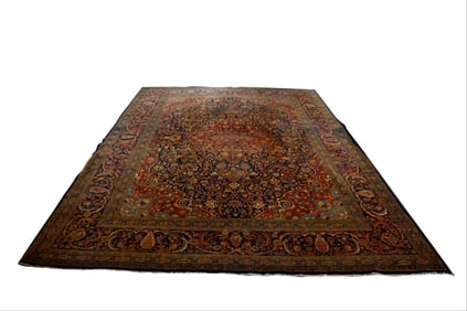 Kashan Daber Rug Circa 1900