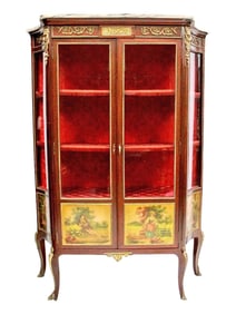 French Verne Martin Style Vitrine Cabinet