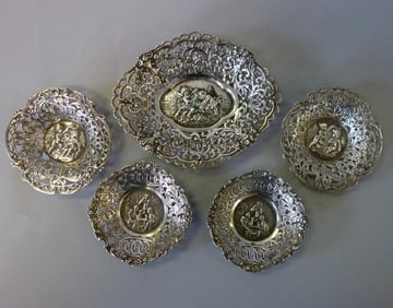 Continental Silver Nut / Candy Dishes