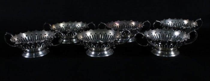 Set Of 6 Sterling Silver Ramekin Holder