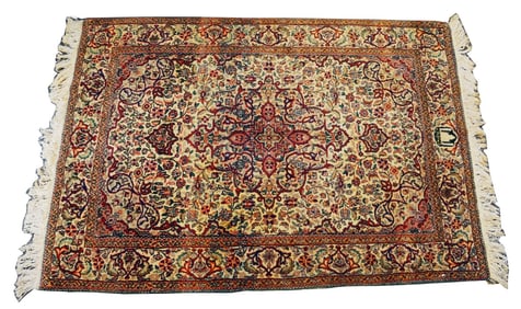 Indo-Kashan Throw Rug