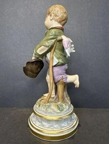 Rare 9" Antique Meissen Porcelain Orphan Figurine of War figurine