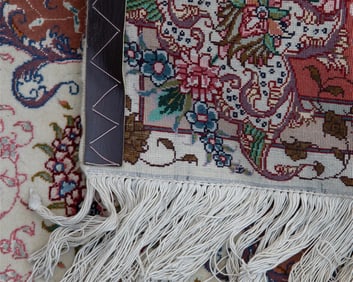 Pair of Antique 20th C. Handmade Persian Tabriz Area Rugs