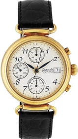 Auguste Reymond. 18K Gold Automatic Calendar Chronograph Wristwatch