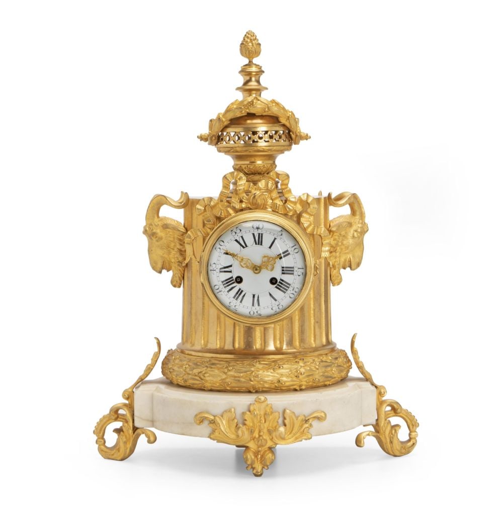 A French White Marble And Gilt Bronze Clock (1 of 4)