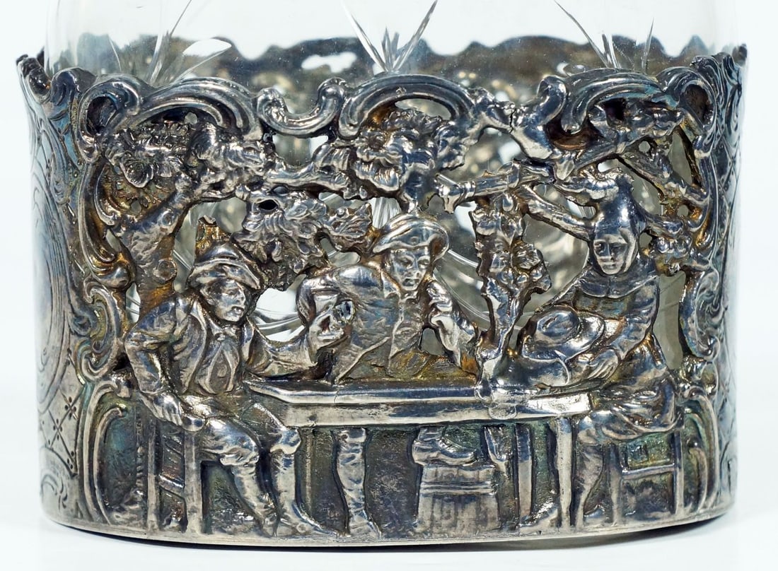 Silverplate Decorated Bottle - 3