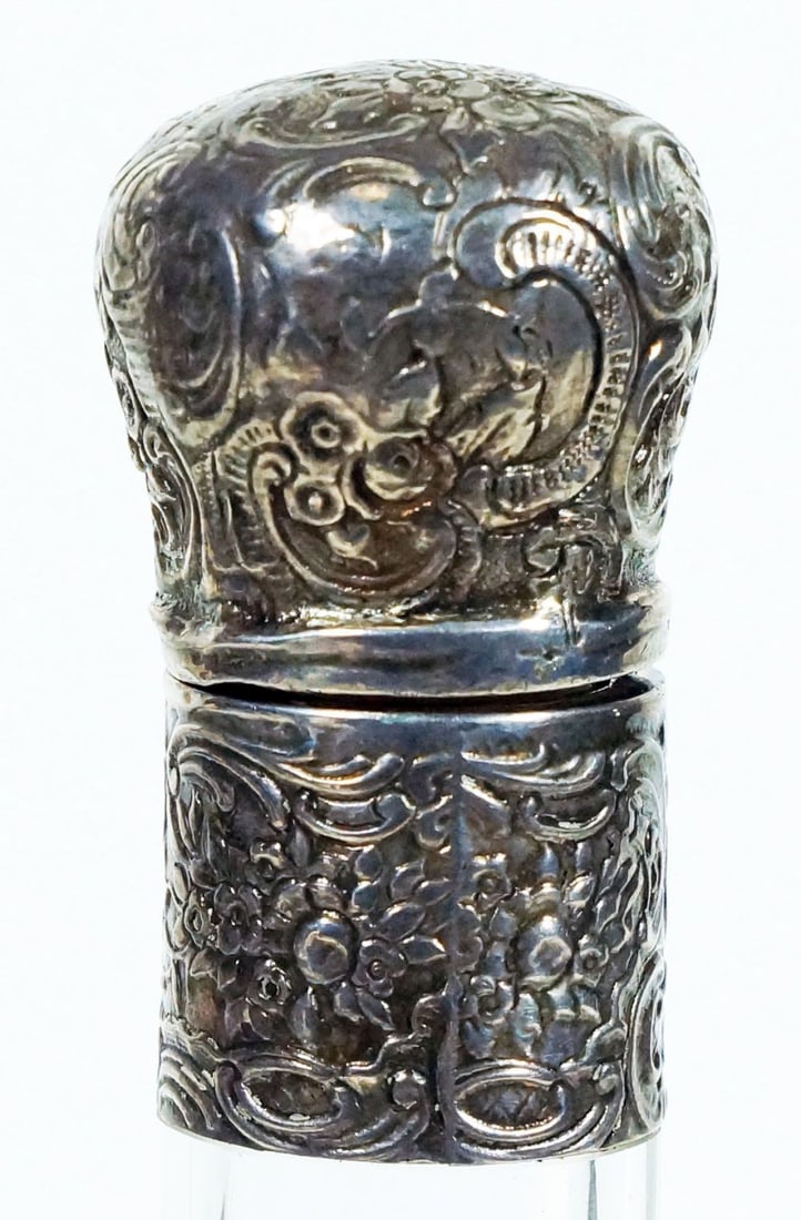 Silverplate Decorated Bottle - 4