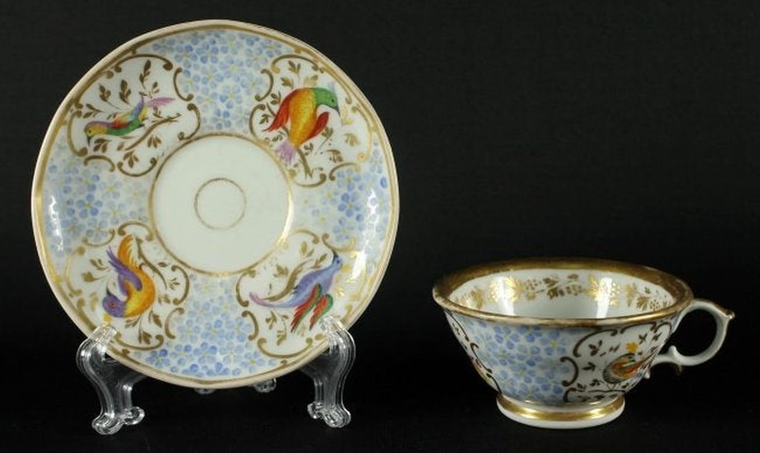 Beautiful Antique Berlin German Cup And Saucer (1 of 4)