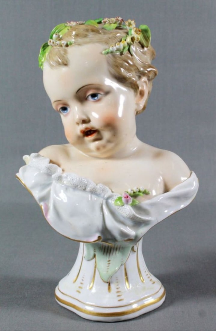 Meissen Continental Porcelain Kinderbusts Emblematic Of (1 of 3)