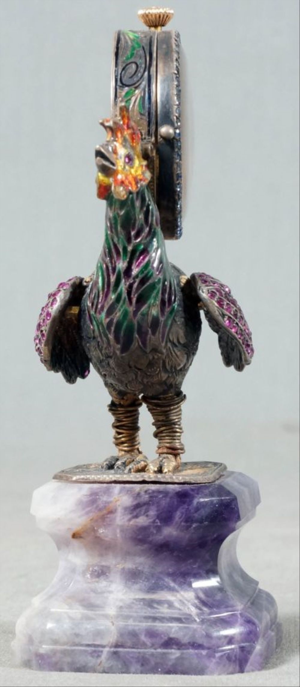 Enamel Rooster Clock - 2