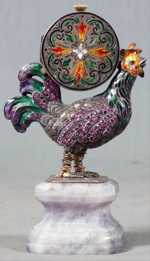 Enamel Rooster Clock - 3