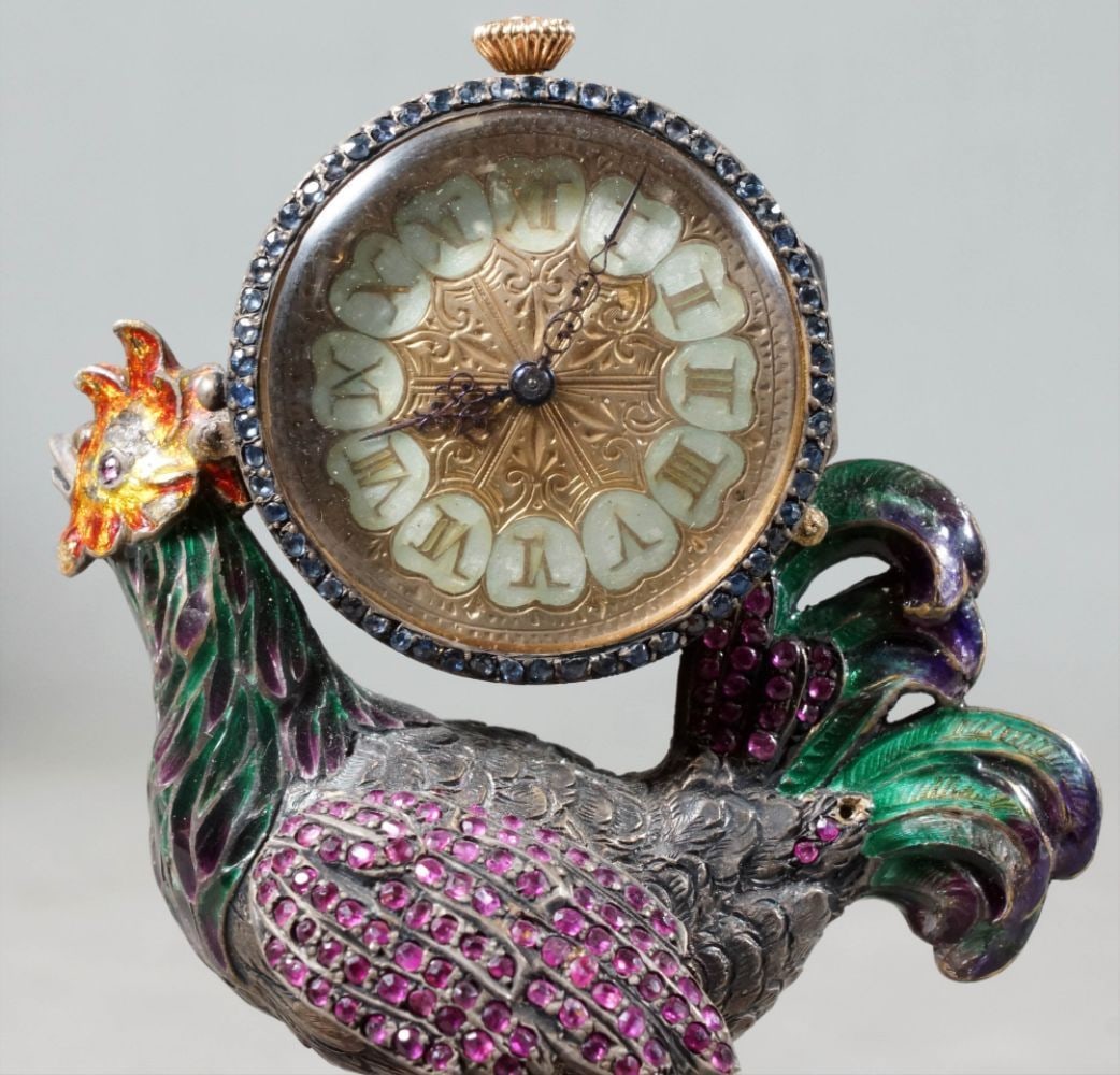 Enamel Rooster Clock - 5