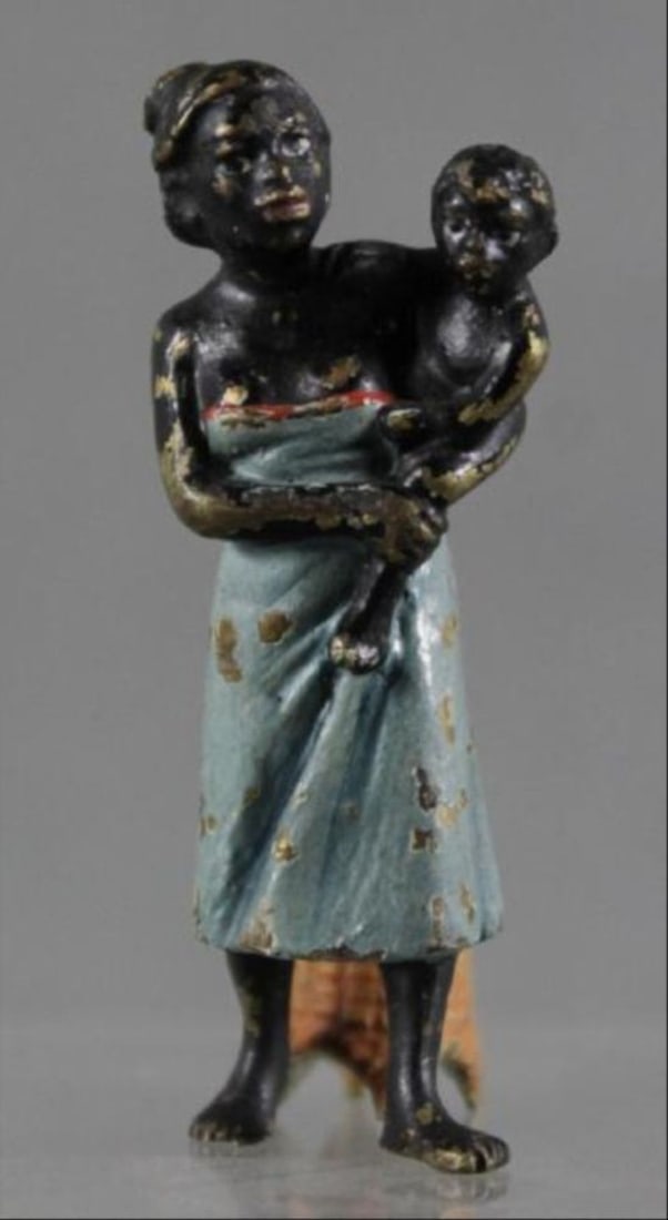 Vienna Style Cold Painted Figure Of A Woman With Baby: Vienna Style Cold Painted Figure Of A Woman With Baby, Measures 2: