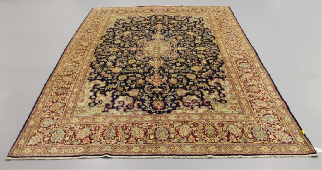 Antique Kerman Wool Rug Iran (1 of 7)