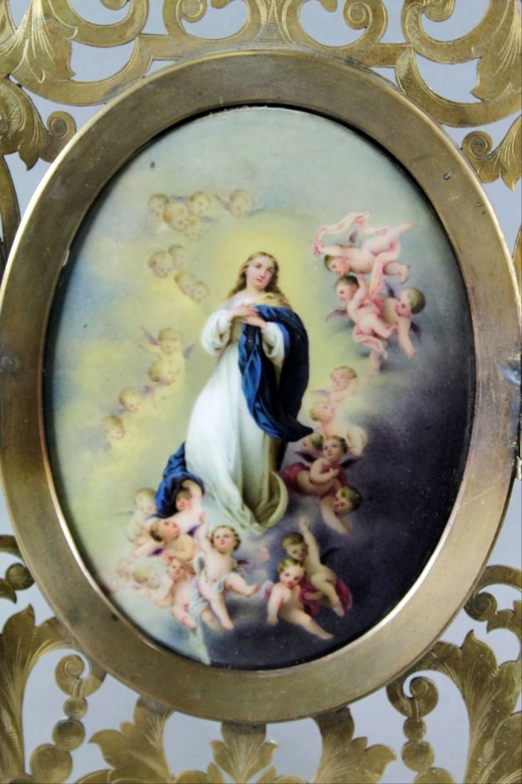 Framed Ecclesiastical Plaque W/ Bronze Frame - 2