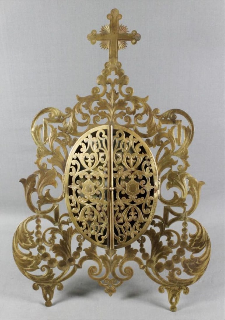 Framed Ecclesiastical Plaque W/ Bronze Frame - 4