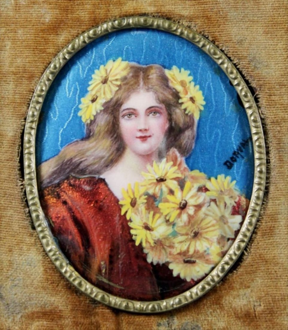 Framed Enamel Plaque - 2