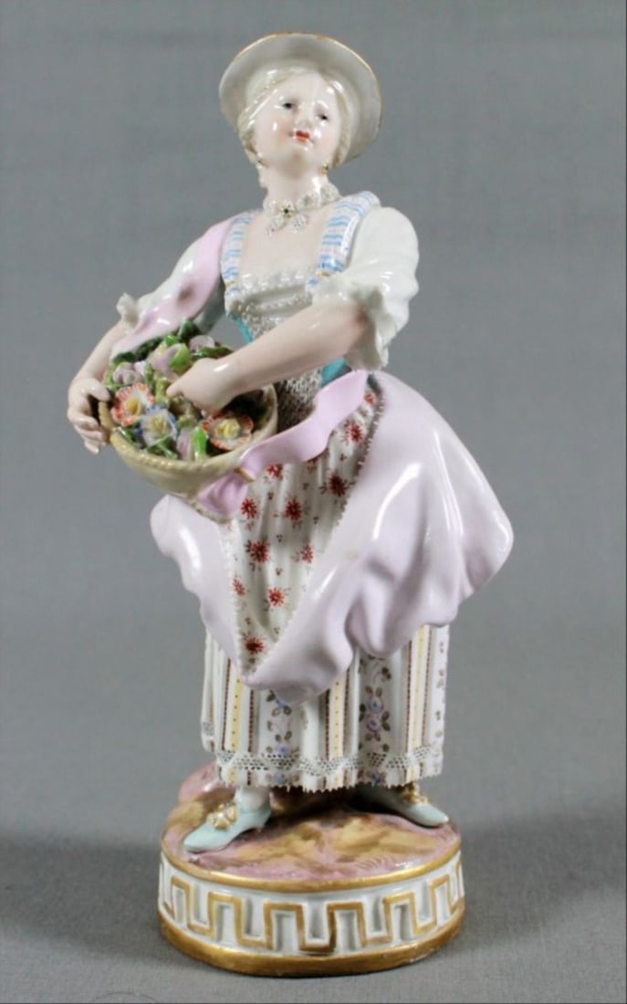 Meissen Porcelain Figure Of Maiden Late 19Th Century (1 of 3)