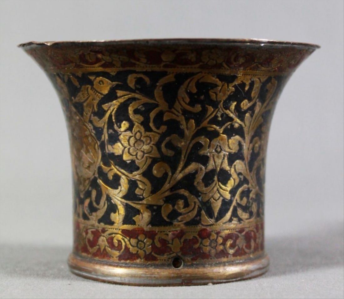 Qajar Inlaid Vase (1 of 3)