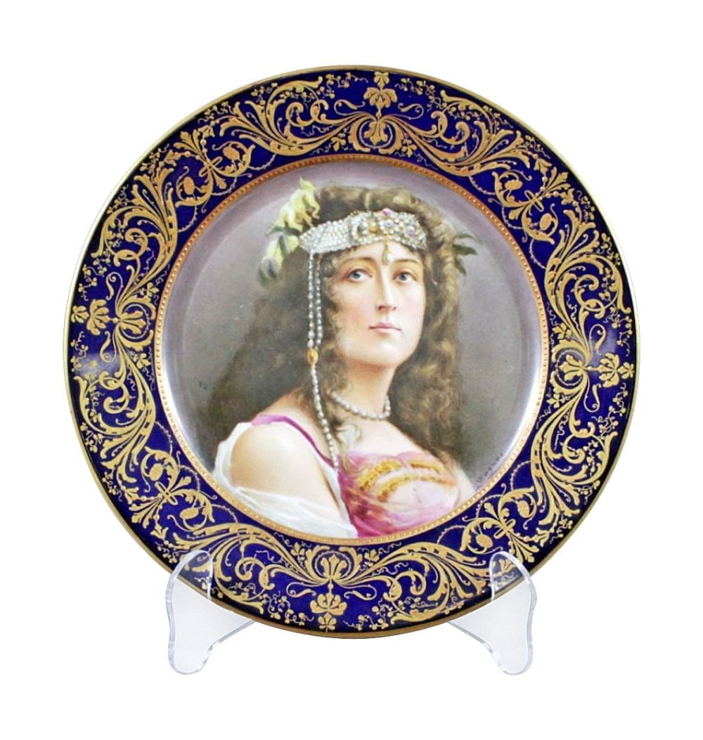 19Th C. Royal Vienna Plate Signed Wagner (1 of 4)