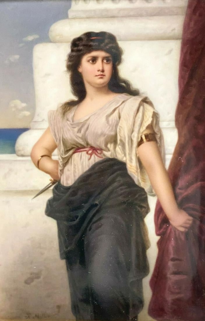 Kpm Hand Painted Porcelain Plaque Of A Beauty, 19Th C (1 of 5)