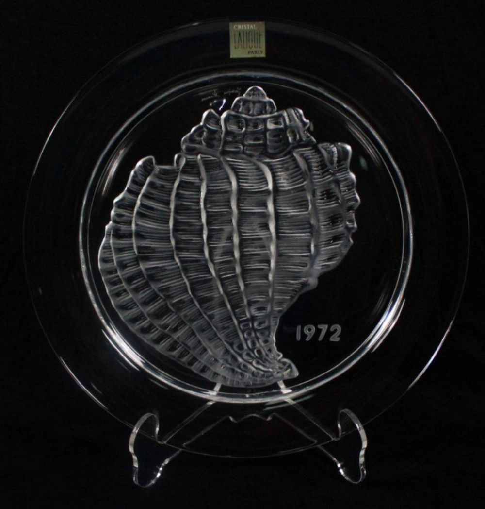 Antique Lalique Collector Plate" Coquillage (1 of 4)