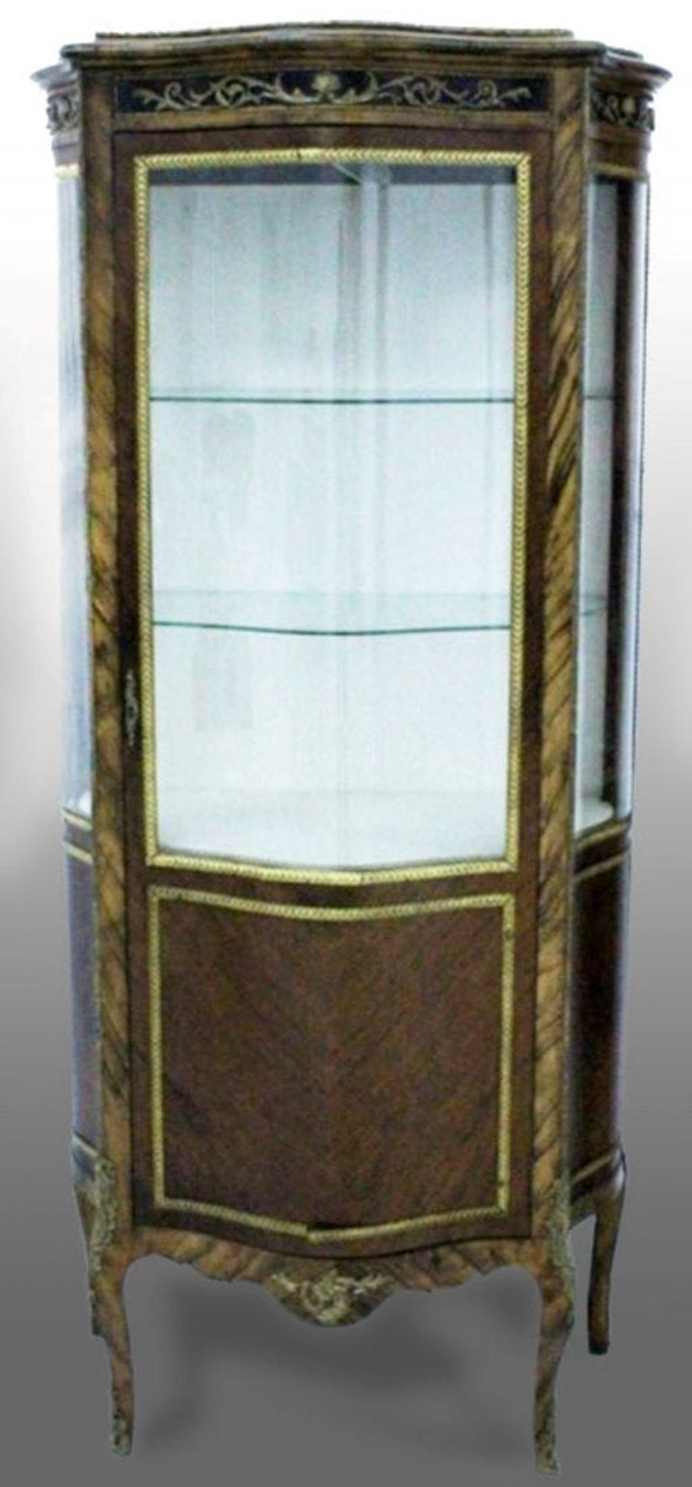 Louis Xvi Gilt Bronze Mounted Mahogany Curio Cabinet (1 of 3)