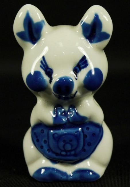 Russian Porcelain Figure Of Pig (1 of 1)