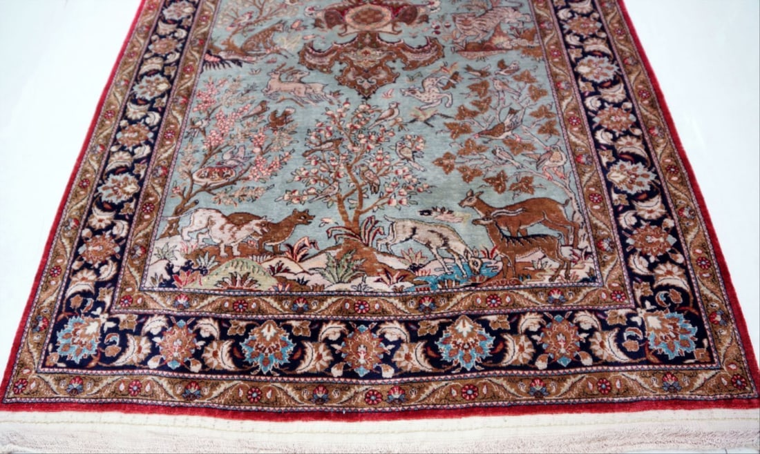 Silk Throw Rug - 2