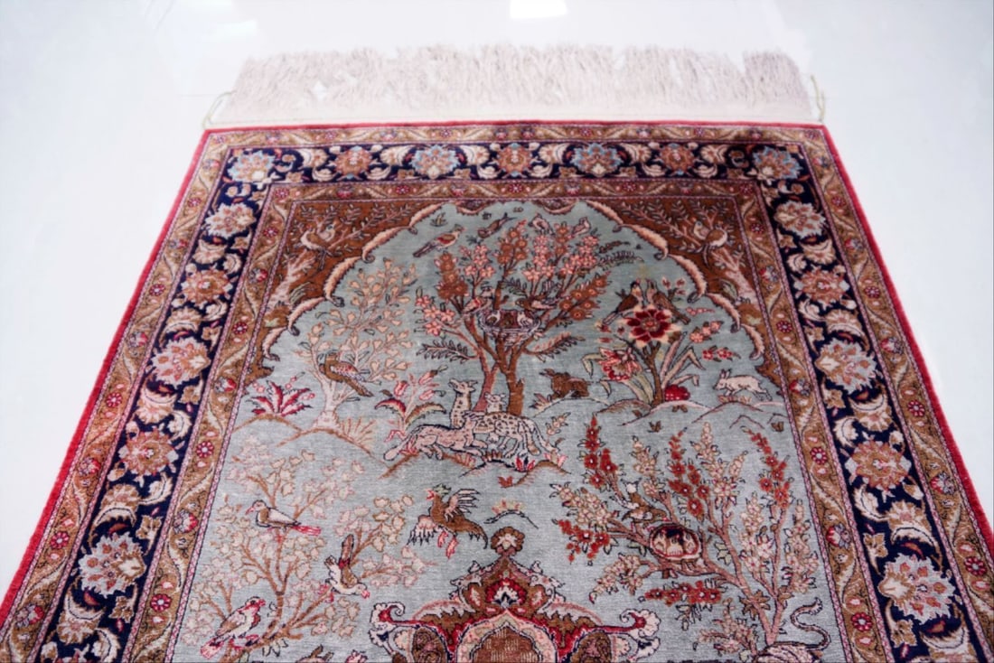 Silk Throw Rug - 3