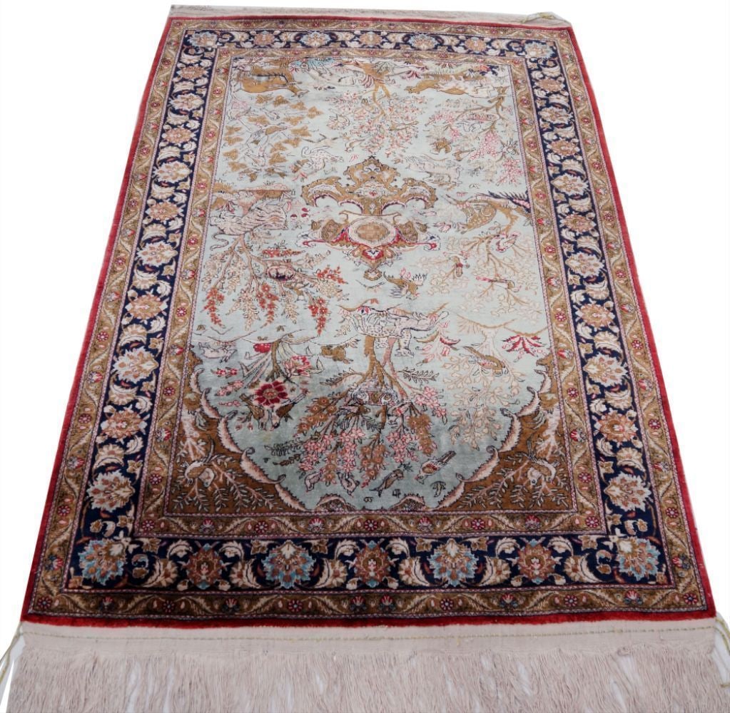 Silk Throw Rug - 4