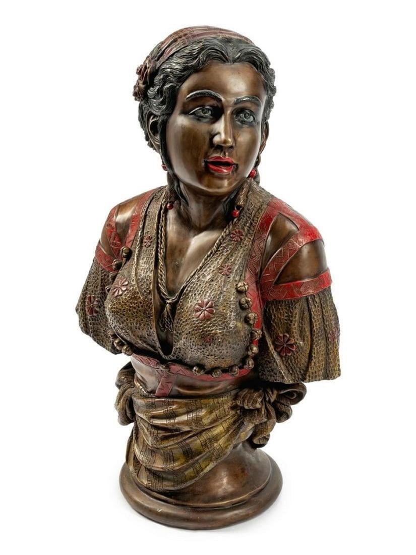 Austrian Cold-Painted Bronze Bust Of Rebecca (1 of 1)