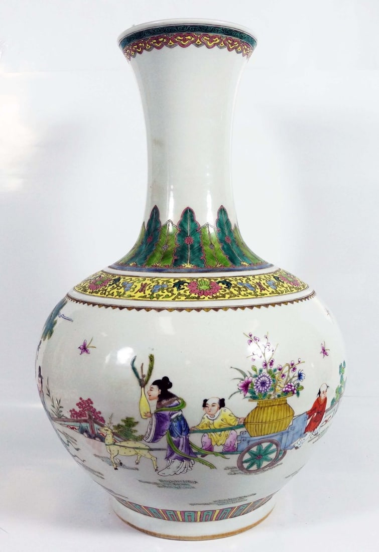 Tall Chinese Famille Verte Vase (1 of 6)