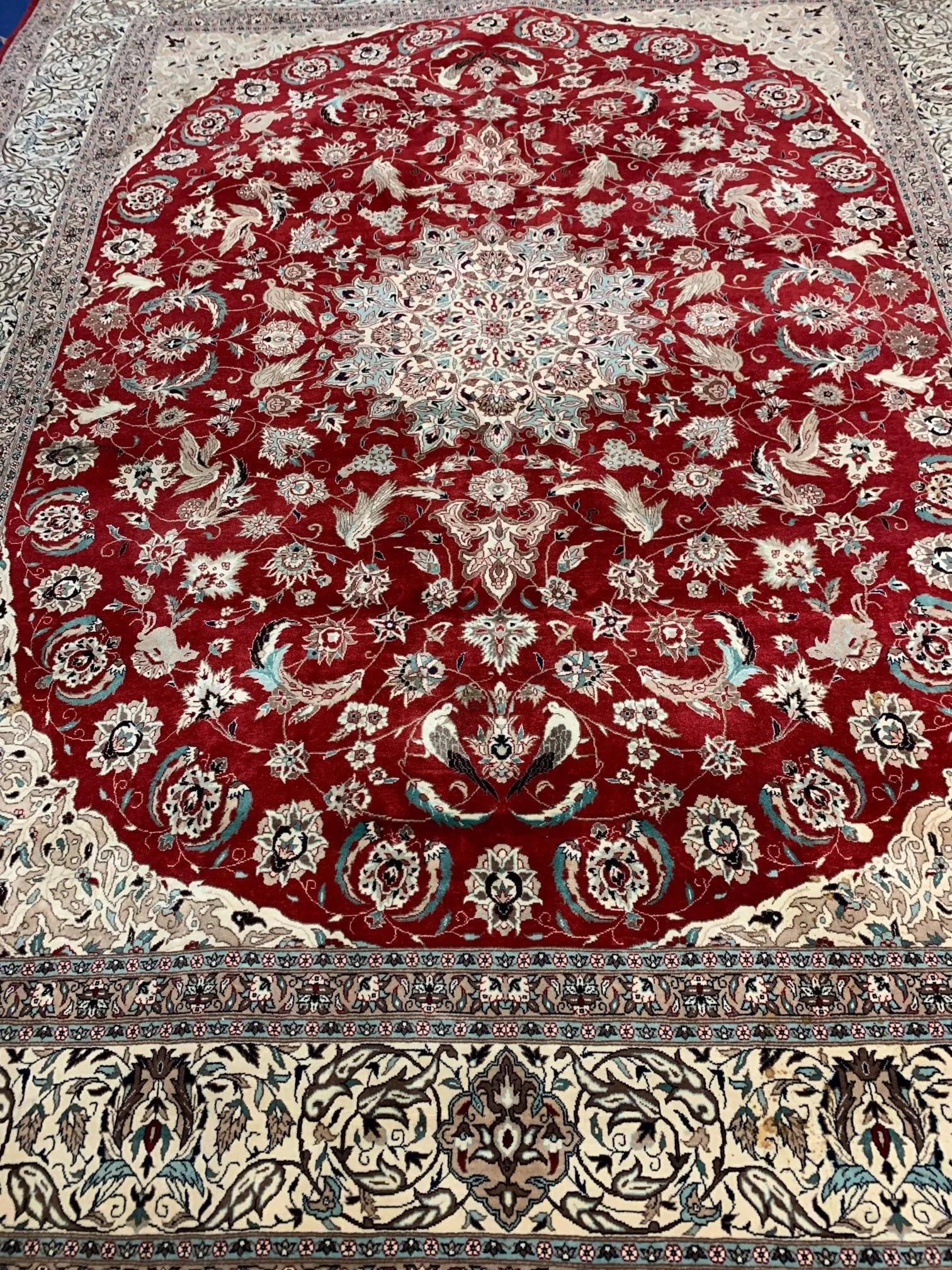 An original Hand Knotted Persian Tabriz Carpet Rug 10 x 8 FT (1 of 9)