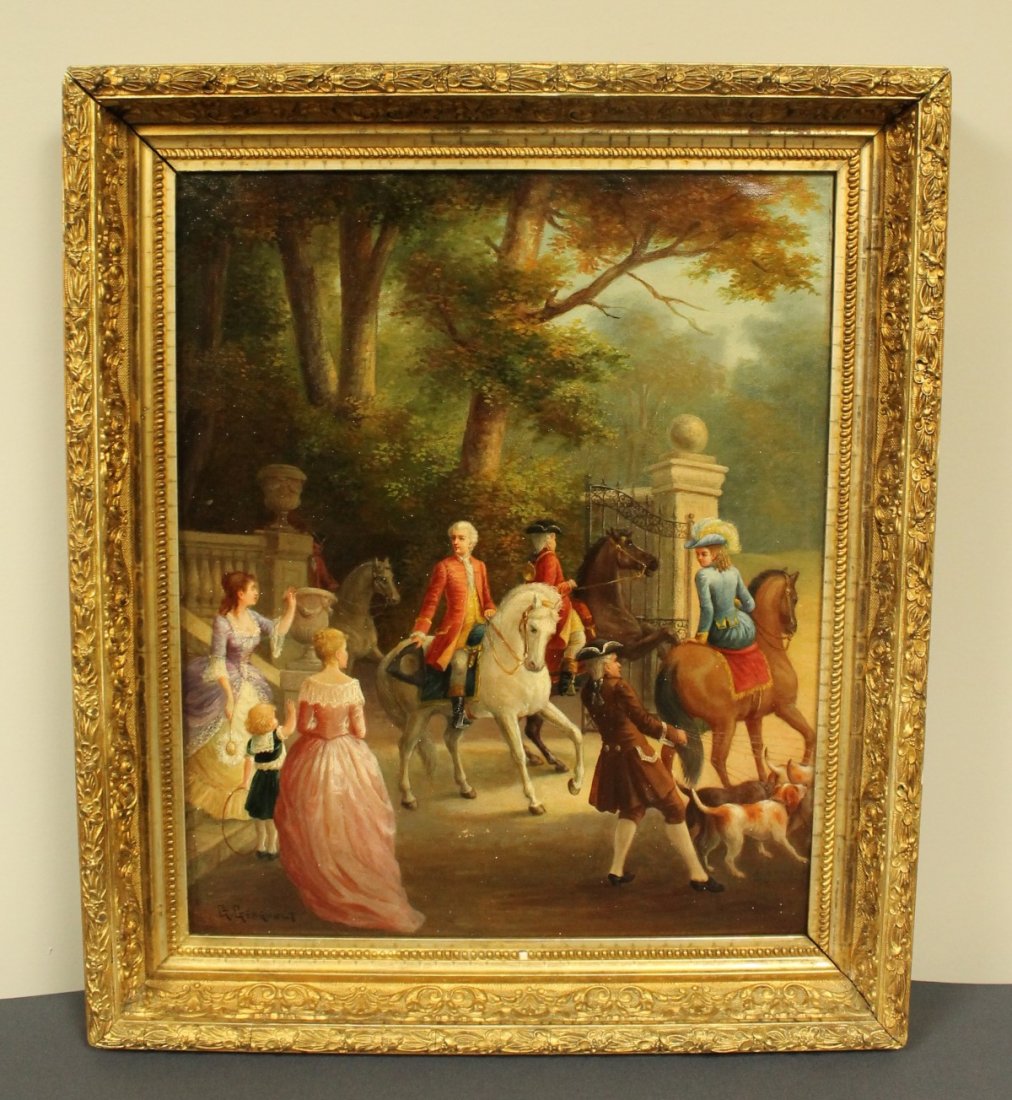 19TH C. PAINTING SIGNED G. GENGOULT