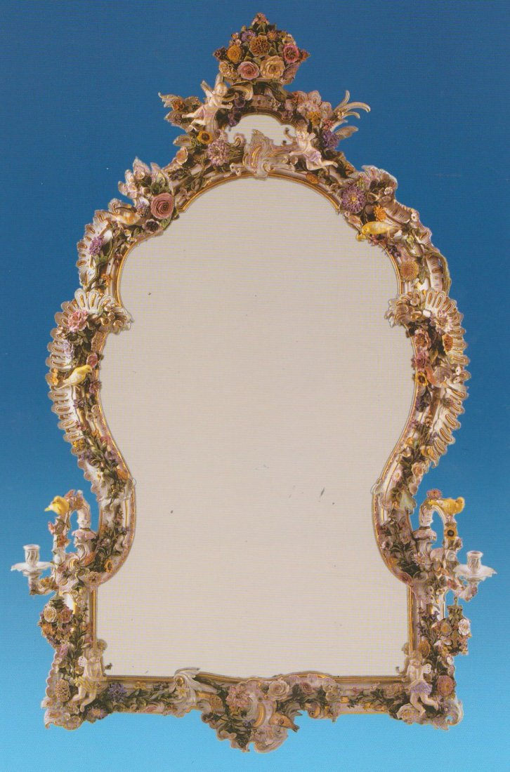 19th C. Meissen Mirror