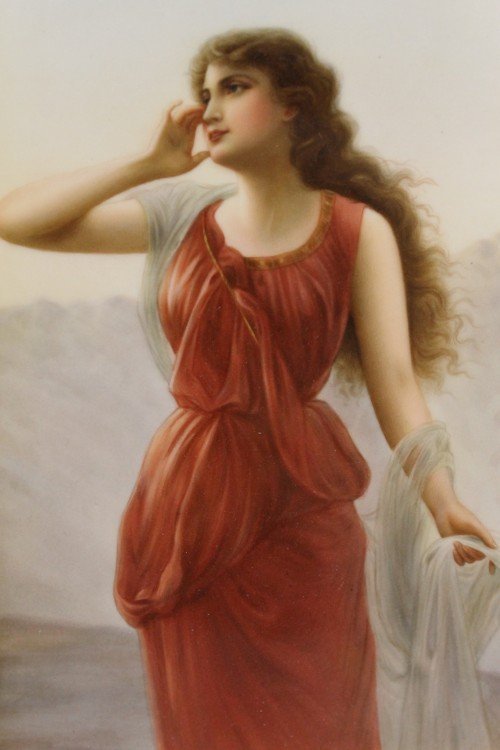 BERLIN KPM PORCEALAIN PLAQUE SIGNED WAGNER: BERLIN KPM PORCEALAIN PLAQUE SIGNED WAGNER. MEASURES H: 9 1/2" W: 6 3/4"