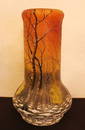 Daum Nancy Vase Winter Scene