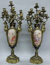 PAIR OF SEVRES CANDELABRAS