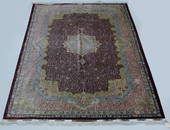 Persian 80 Raj Silk Qom (Qum) Rug Signed Javadi