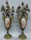 PAIR OF SEVRES CANDELABRAS