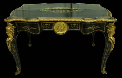 PAIR OF GILT FRENCH NAPOLEON III CONSOLE TABLES MID