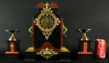 19TH C. FRENCH 3 PC. CLOCKSET