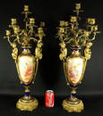 PAIR OF SEVRES CANDELABRAS