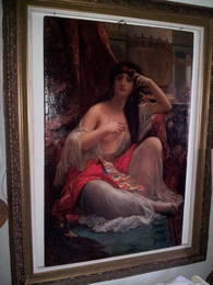 Large 19th century oil on canvas by L. S. BAUER