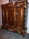 19TH C. FRENCH MARQUETRY AND PARQUETRY COMMODE