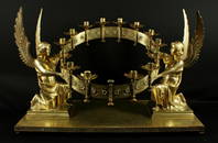 MAGNIFICENT 19TH C. BRONZE CATHEDRAL CENTERPIECE