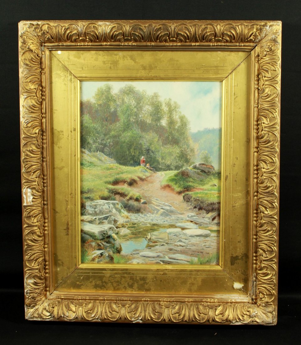 BETTNSYCOEIL: PAINTING OF LANDSCAPE NEAR MINERS BRIDE: BETTNSYCOEIL: PAINTING OF LANDSCAPE NEAR MINERS BRIDE. MEASURES H: 21" W: 18"